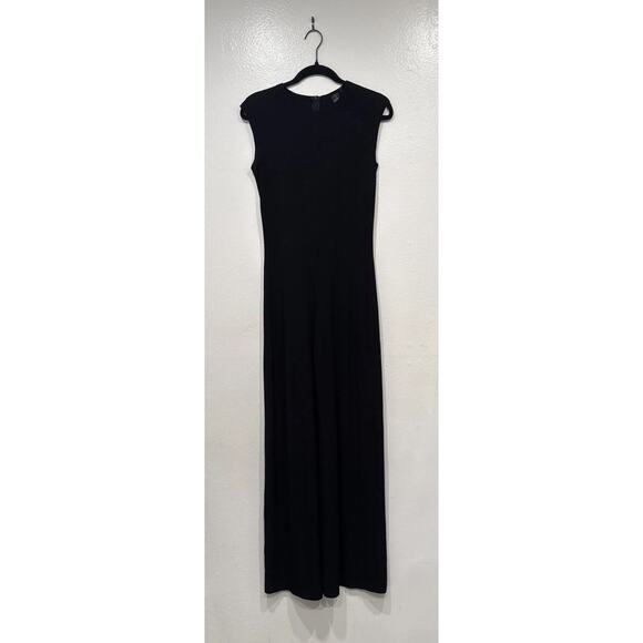 Norma Kamali Wide Leg Jumpsuit Women’s Size Small Black Sleeveless Minimalist - Picture 1 of 13